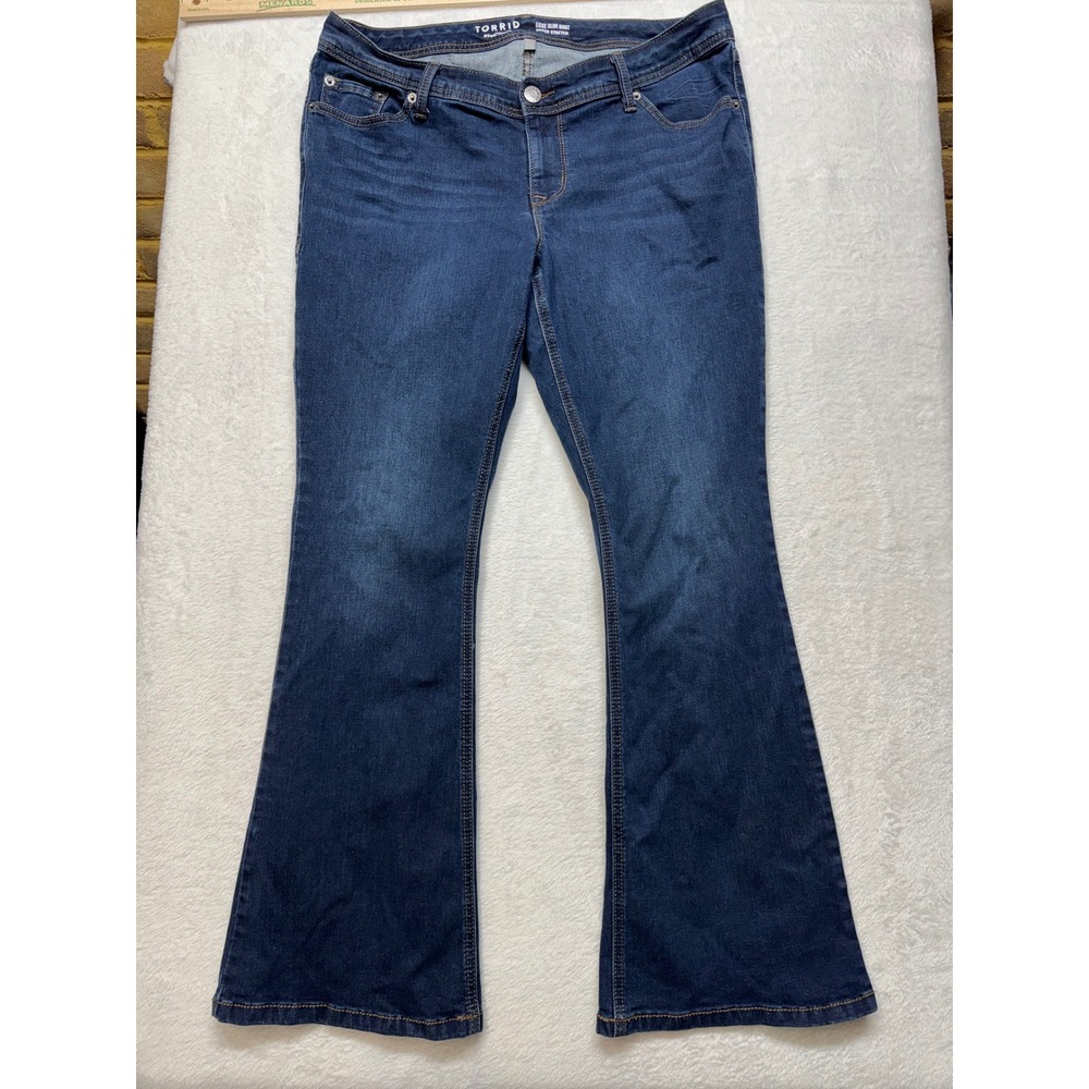 Torrid Luxe Slim Boot Super Stretch Dark Wash Denim Jeans 14R 18302857